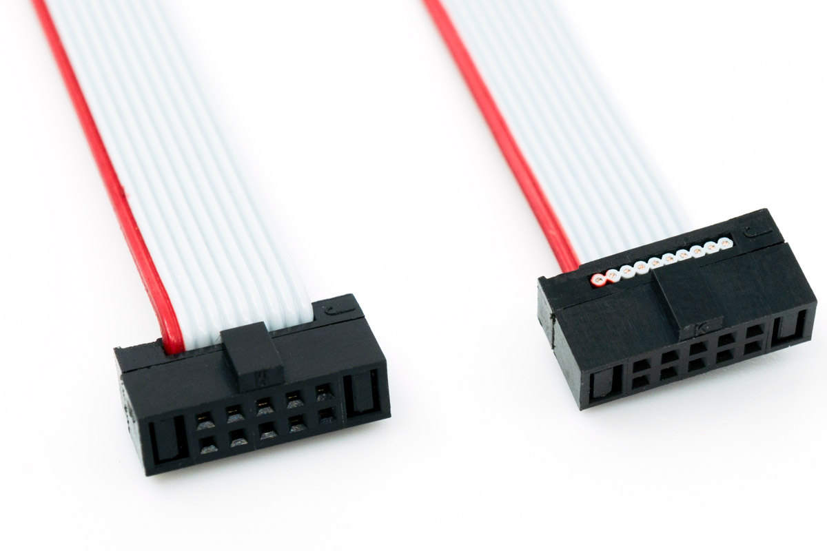 10 Pin Cortex Ribbon Cable With 50 Mil Connectors Connect
