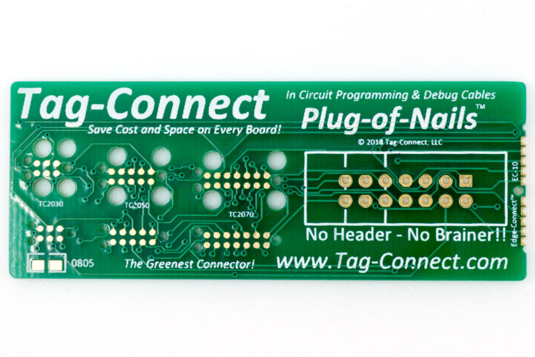 Demo PCB For Small Footprint Programming Connectors | Tag-Connect