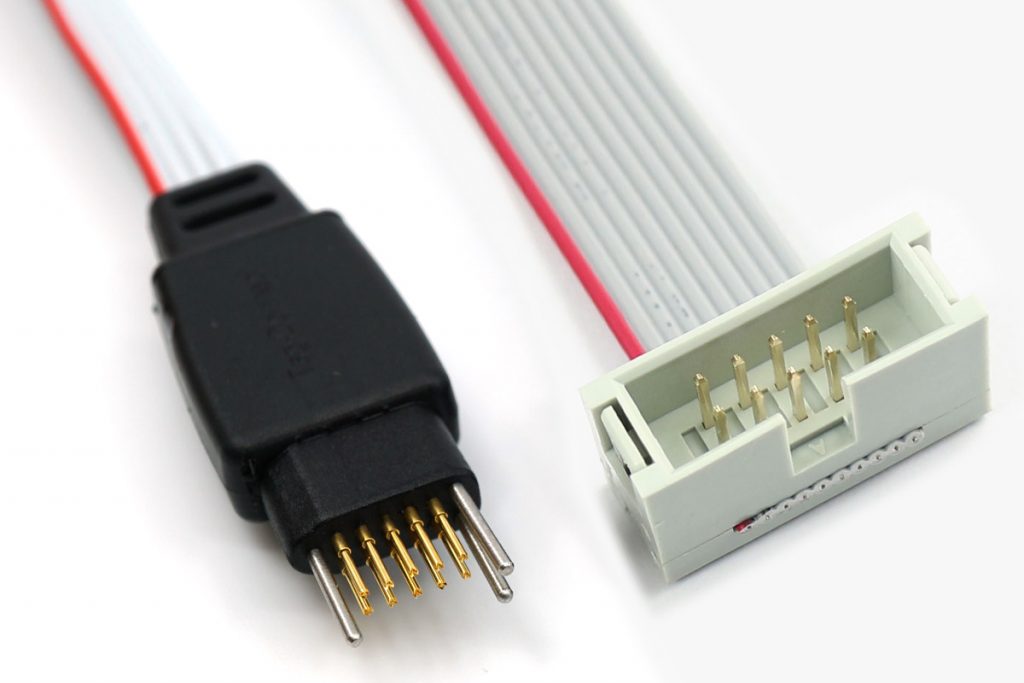 10-Pin Legged Plug-of-Nails™ Male IDC Debug Cable | Tag-Connect